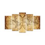 Wallity Cuadro Decorativo 5M-22 Multicolor de 5 Piezas